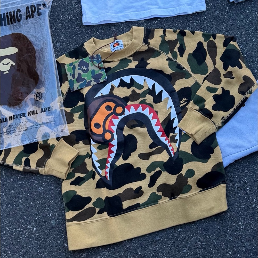 Camo Shark Kids Sweatshirt